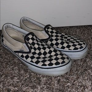Checkered slip on Vans